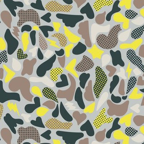 Not Camouflage Yellow & Taupe Small