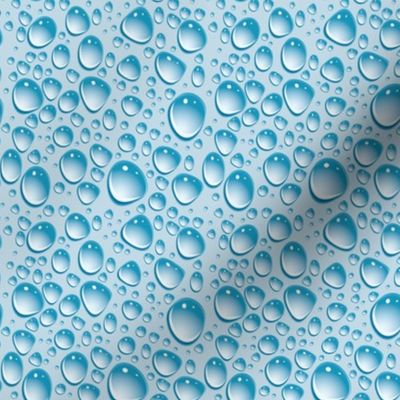 Drops of water. Blue pattern  gender neutral, unisex, scandinavian, modern