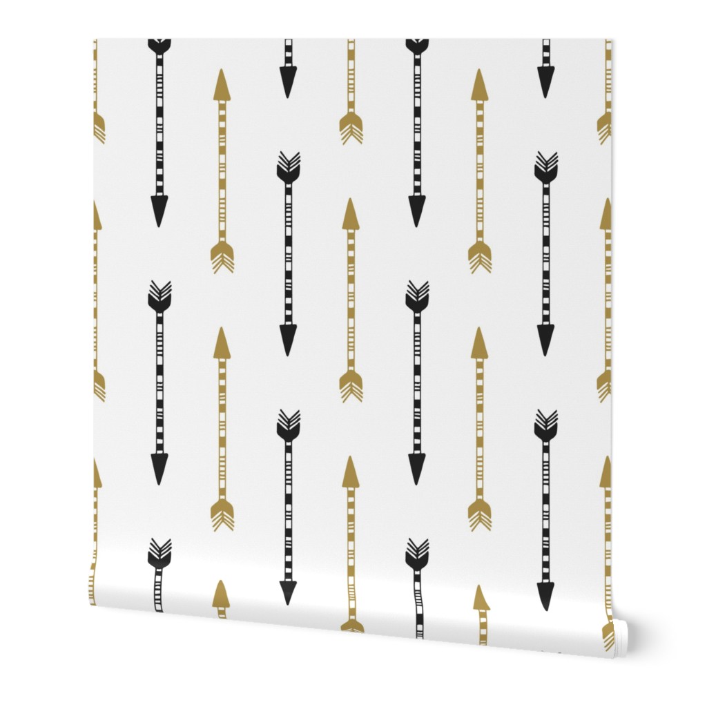 Vertical Arrows In Gold Black