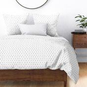 Black on plain White Organic Polka Dots Spots