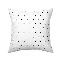 Black on plain White Organic Polka Dots Spots