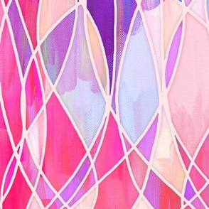 Hot Pink & Purple Abstract Painting with texture