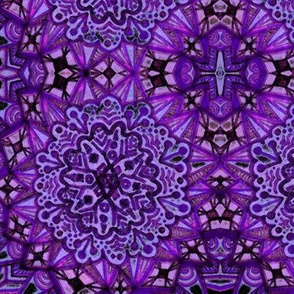 Purple Mirrored Mandala