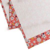 Dancing Blossom - Coral (large print)
