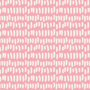Ditzy Dash // Ecru on Bubblegum Pink