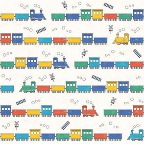 Colorful trains pattern