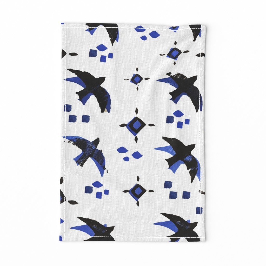 Blue swallows