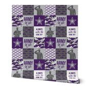 Army Wife - Patchwork fabric (always under the same sky) - Soldier Military - Purple and camo - LAD19