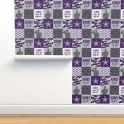 Army Wife - Patchwork fabric (always under the same sky) - Soldier Military - Purple and camo - LAD19