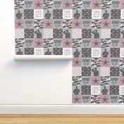 Army Wife - Patchwork fabric (always under the same sky) - Soldier Military - mauve and camo - LAD19