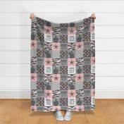Army Wife - Patchwork fabric (always under the same sky) - Soldier Military - pink and grey camo  - LAD19