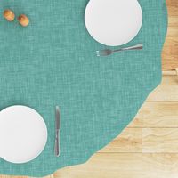 linen look texture - bright aqua green Seafoam - classic plain solid