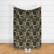 Army Wife - Patchwork fabric (always under the same sky) - Soldier Military - OG  camo (90)  - LAD19