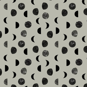 speckled black moon phases // 178-2