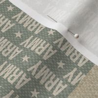 Army Wife - Patchwork fabric (always under the same sky) - Soldier Military - OG light digital camo (90) - LAD19