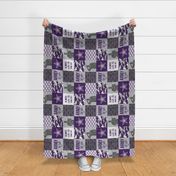 Army Wife - Patchwork fabric (always under the same sky) - Soldier Military - Purple and camo - LAD19 (90)