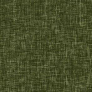 dark Olive Green Linen look printed texture