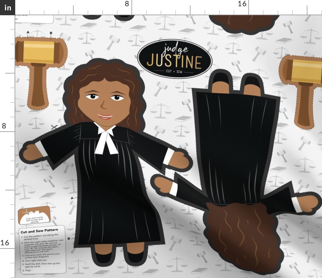 Judge Justine Cut and Sew Plushie Pillow Doll