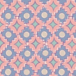 Pastel Diamonds Hand Drawn Pattern