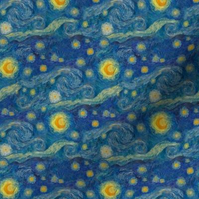 still smaller Starry Night sky (4" repeat)