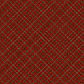 Cumming / Comyn simple red tartan, diagonal  1/2" 