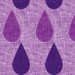 April Raindrops on Textured Violets