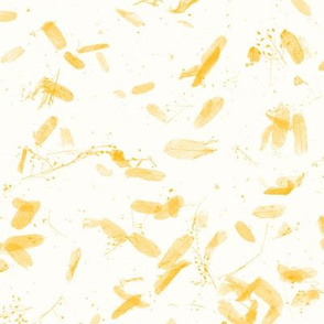 faux mulberry leaves - gold on white