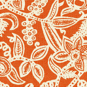 Vintage floral lace orange invert 