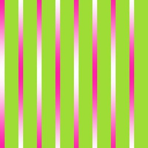 BYF2 - Gradient Pink Stripes on Lime Green