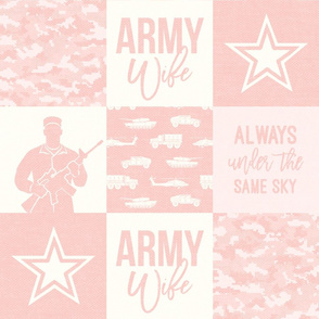 Army Wife - Patchwork fabric (always under the same sky) - Soldier Military - light pink - LAD19