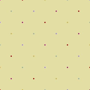 Carnival Glass Dots - Custard