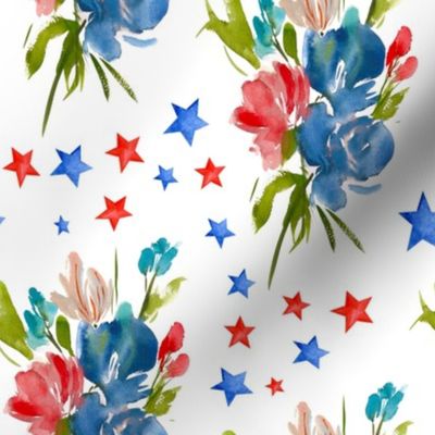 4th of July Florals // White