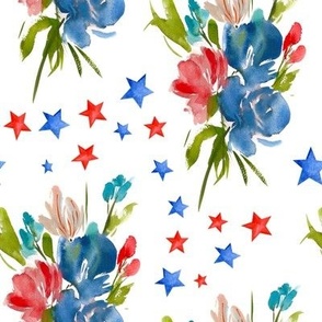 4th of July Florals // White