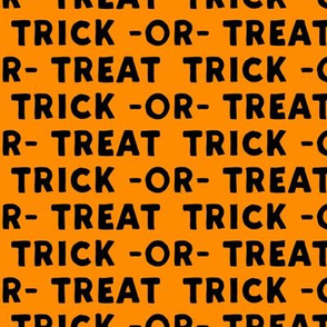 trick or treat - black on orange - halloween - LAD19