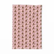 lil sh*t - poop, emoji, poop emoji fabric, sweary fabric - pink