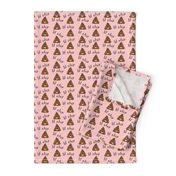 lil sh*t - poop, emoji, poop emoji fabric, sweary fabric - pink