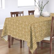 hare linocut fabric - botanical linocut wood block fabric, block print fabric, andrea lauren design - brown & cream -  4