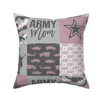  Army Mom - Patchwork fabric - Soldier Military - mauve camo  - LAD19