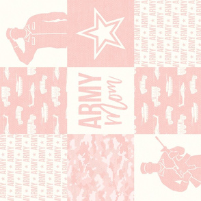 Army Mom - Patchwork fabric - Soldier Military - light pink (90)  - LAD19