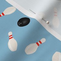 Strike! / Bowling Design on Blue by Franbail small  