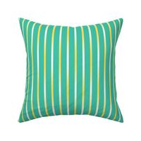 BYF4 - Cool Yellow Gradient Stripes on Turquoise Green