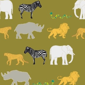 khaki safari animals