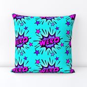 1 werq work werk pop art comic book explosion stars burst explode rupaul's drag race RPDR catchphrases culture influencer quotes slang cultural words internet social media vintage retro drag queens homage comic strips speech bubble balloons neon blue pink