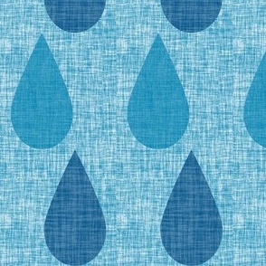 April Raindrops on Textured Blues