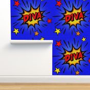 20 diva pop art comic book explosion stars burst explode rupaul's drag race RPDR catchphrases culture influencer quotes slang cultural words internet social media vintage retro drag queens homage comic strips speech bubble balloons primary colors red blue