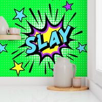 10 slay kick ass on point kill perfect succeed nail it amazing pop art comic book explosion stars burst explode rupaul's drag race RPDR catchphrases culture influencer quotes slang cultural words internet social media vintage retro drag queens homage comi