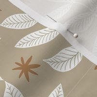 Cascading Leaves - Beige and Brown
