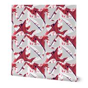 Stormy Seas red gray sails