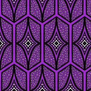 Georgette Hexagon - Purple