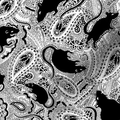 Paisley-Rats-white-black-MEDIUM-SMALL-printed-fabric-designed-by-Patrick-Moriarty